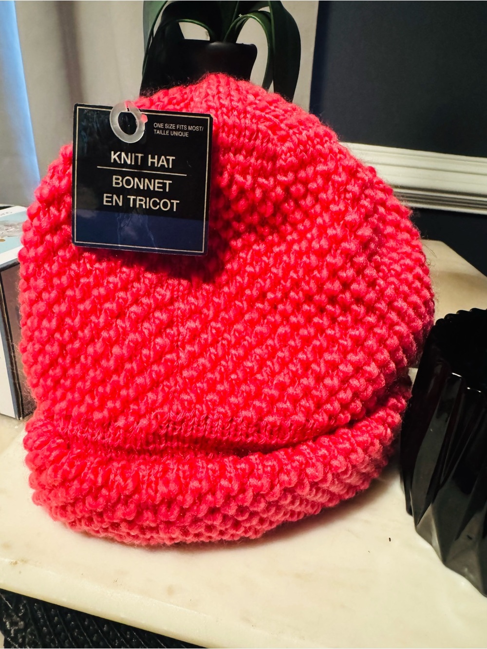 KNITSS Kids Knit Hat - Hot Pink
